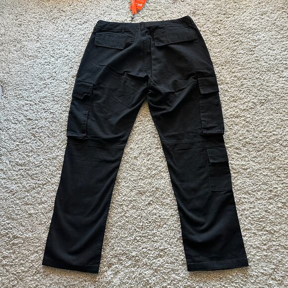 Men's YoungLA 616 SuburbanTwillCargoPants, XL, NWT, Black - Picture 2 of 7